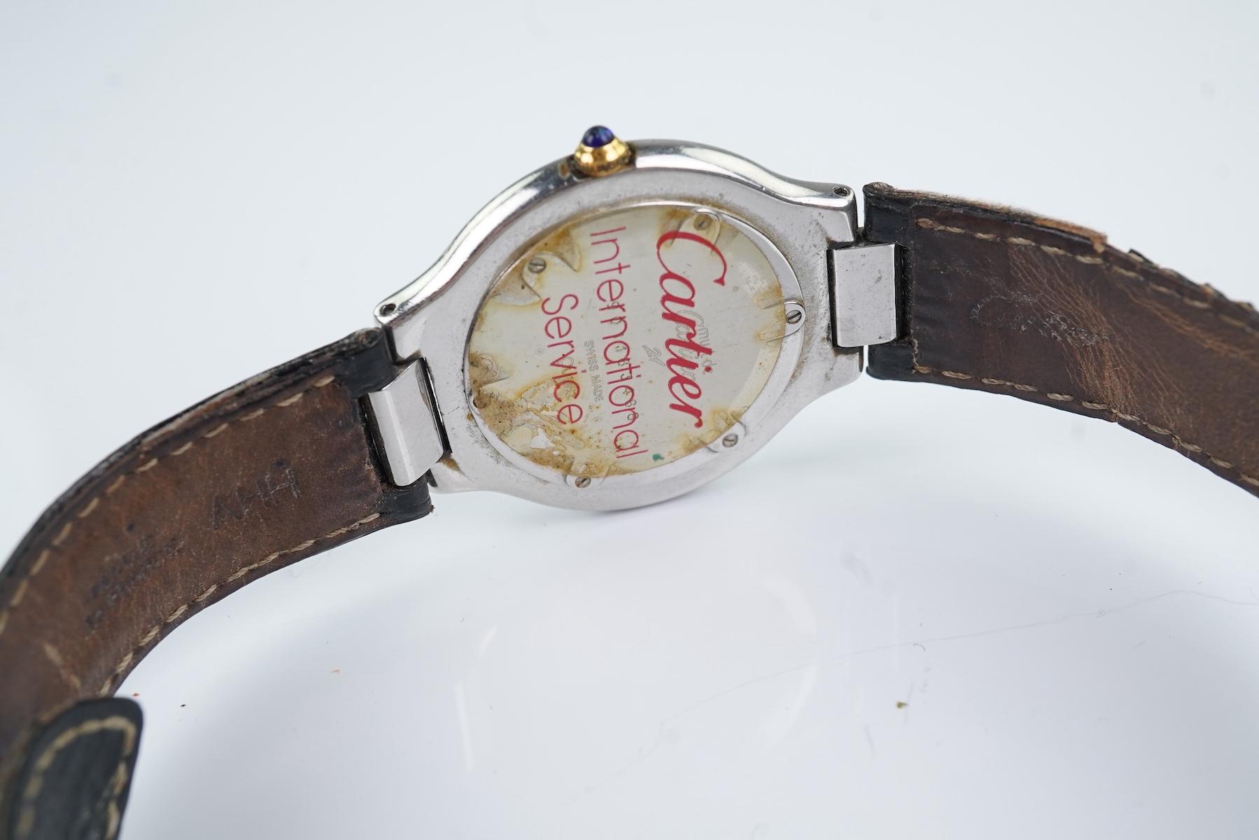 A lady's steel Must de Cartier 21 quartz wrist watch